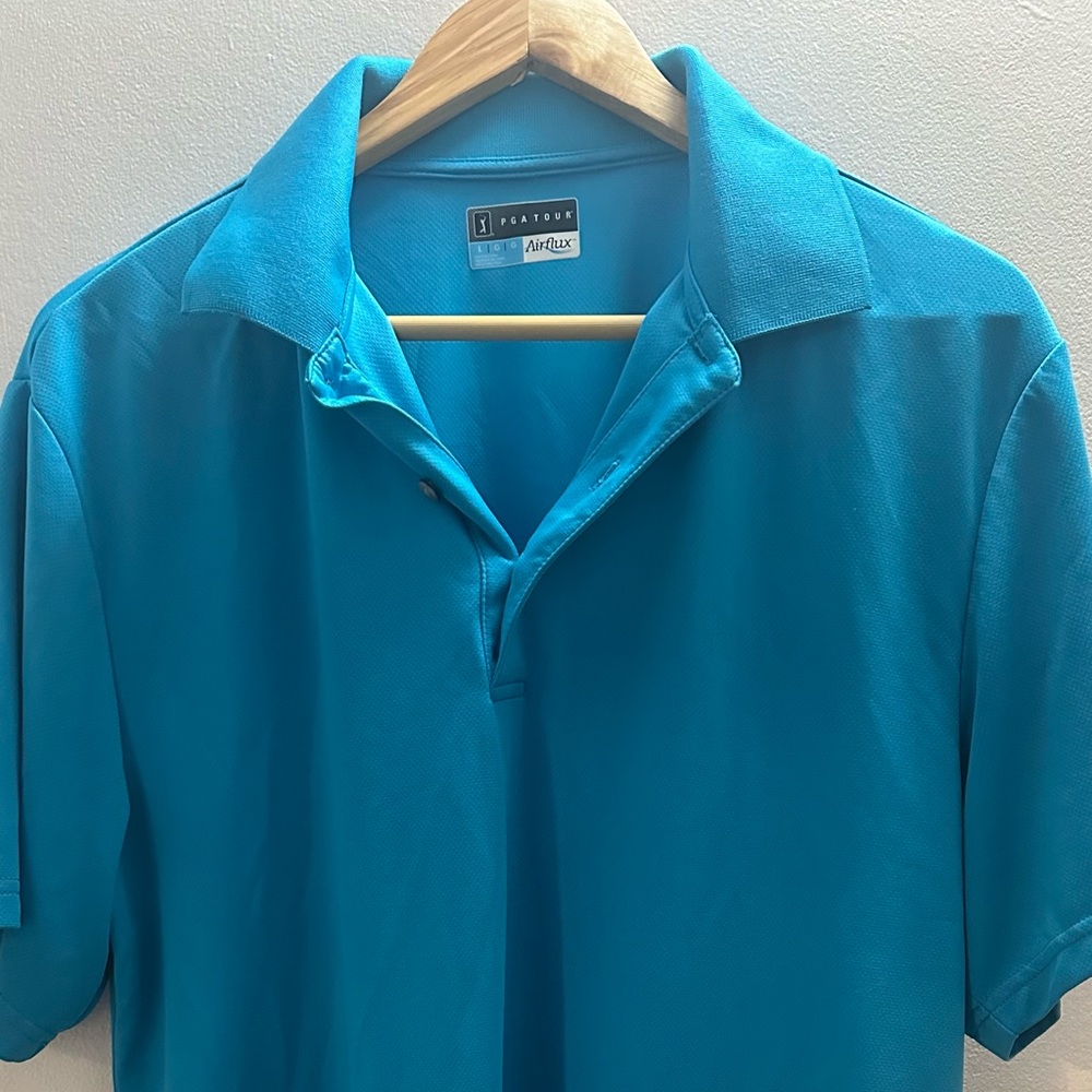PGA Tour Blue Polo Shirt Classic Style